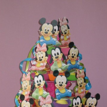 Snoep spektaart baby mickey minnie mouse.