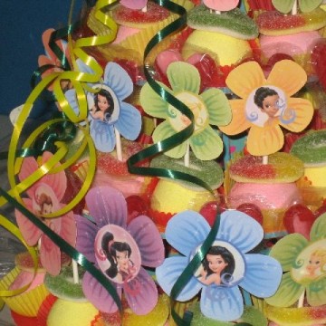 Snoep spektaart tinkerbell en de elfjes.