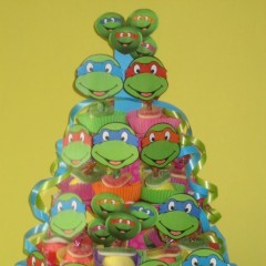 Snoep spektaart turtles.