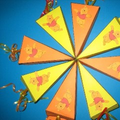 Winnie the pooh taartpunten.