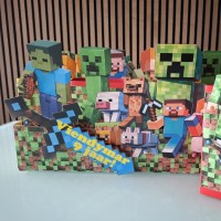 Minecraft traktatie uitdeeldoos
